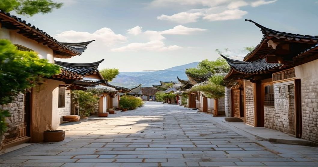 전주 지역 보양식 닭요리 맛집의 전통 한옥 식당 외관